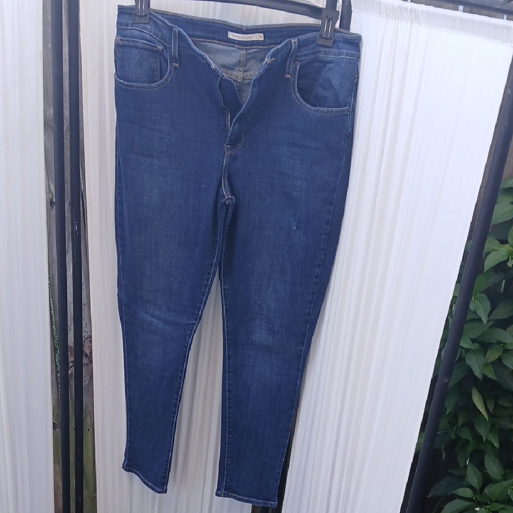 Signature by Levi Strauss Women's High Rise Jeans - Dark Blue